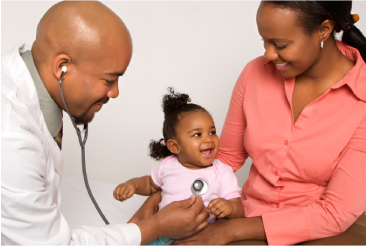 picture of a doctor examining a baby